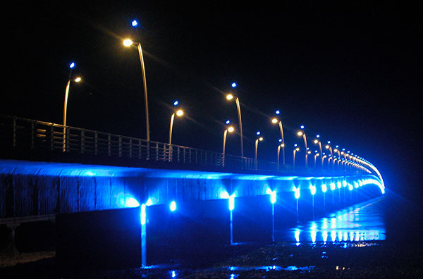 île d'Oléron, le pont la nuit